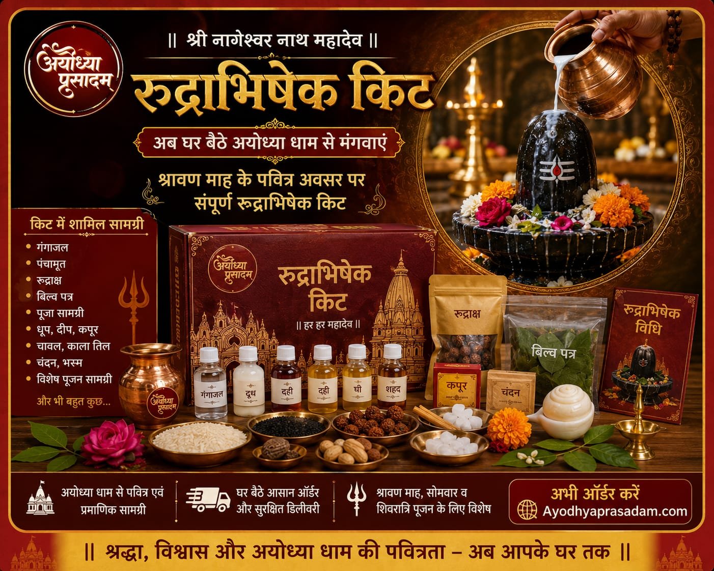 सम्पूर्ण रुद्राभिषेक किट